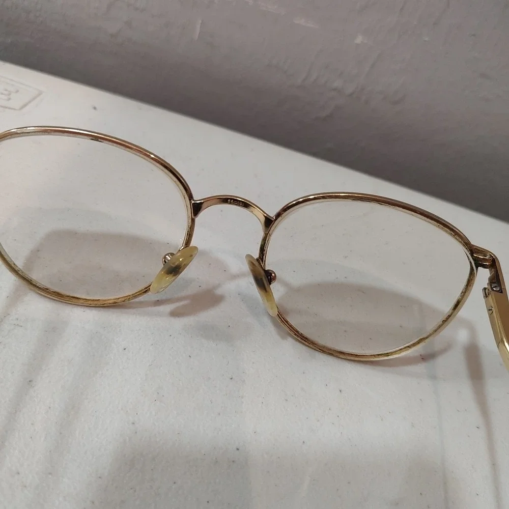 Mirari Italy Vintage Gold Metal Eyeglasses 55-19 Oval 90s‎ Luxury Optical Frame